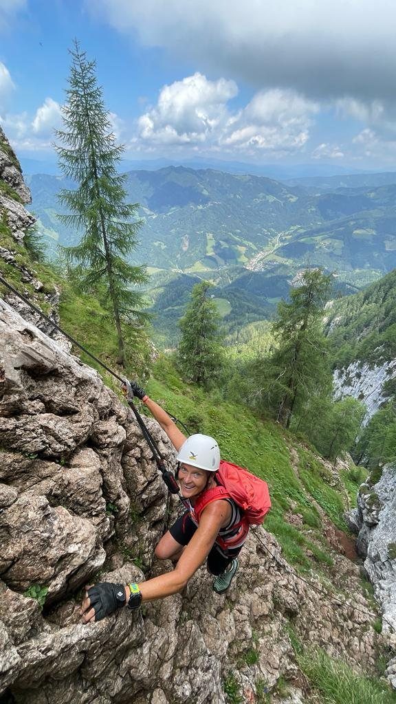 Elisabeth am Klettersteig